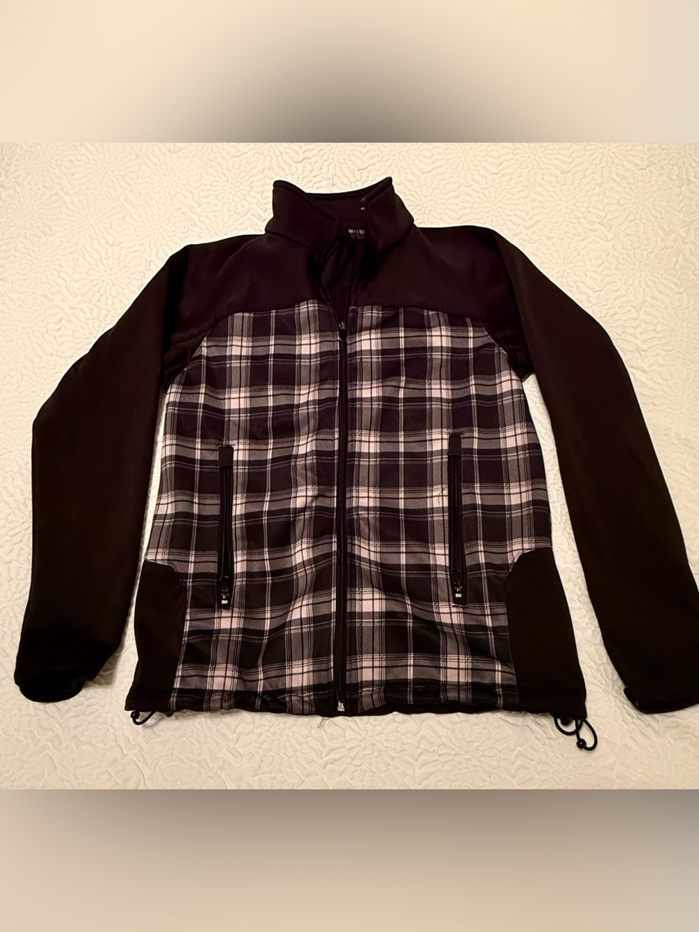 Jacket - Marino Bay Natural - Black pink plaid - sz medium